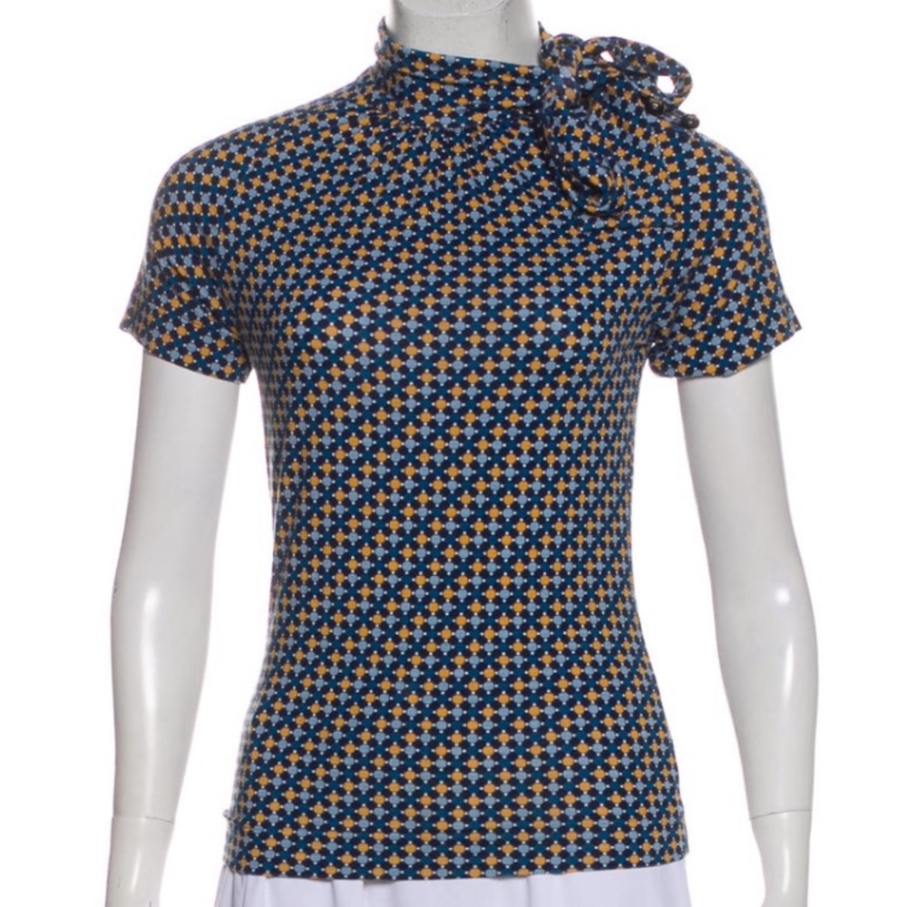 Tory Burch XS Geometric Print Top